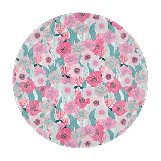Planche À Découper Motif Abstrait Pastel Pink (Devant)