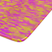 Planche À Découper Motif Abstrait rose jaune orange (Coin)