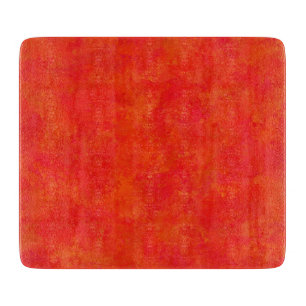 Planche À Découper Motif Abstrait rouge orange
