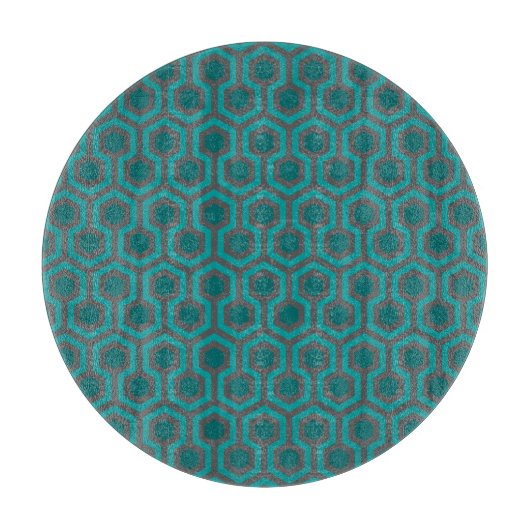 Planche À Découper Motif Abstrait Turquoise Turquoise Green des année (Devant)