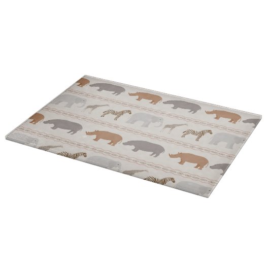 Planche À Découper Motif africain 1 d'animaux (Coin)