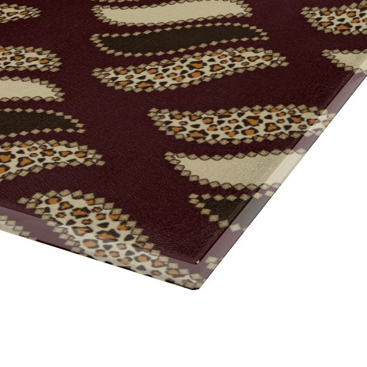Planche À Découper Motif africain de peau de guépard (Coin)