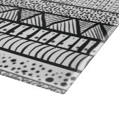 Planche À Découper Motif africain tribal noir blanc (Coin)