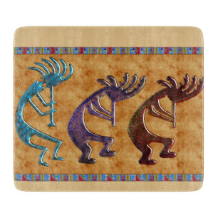 Planche À Découper Motif amérindien Kokopelli 3D Anasazi