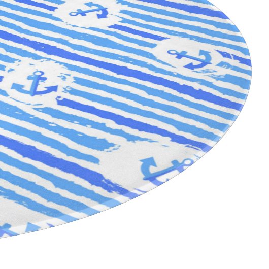 Planche À Découper Motif Ancre d'aquarelle 1 (Coin)