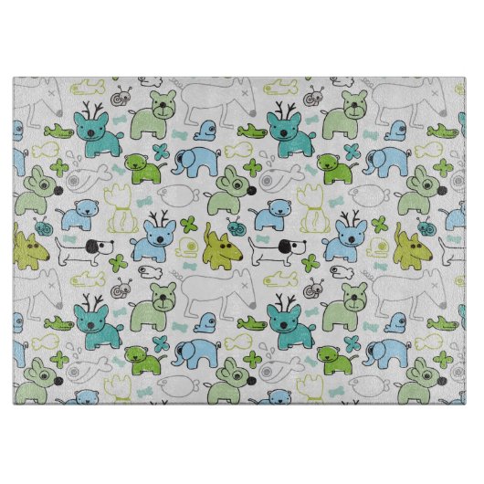 Planche À Découper motif animal d'arrière - plan d'enfants (Devant)