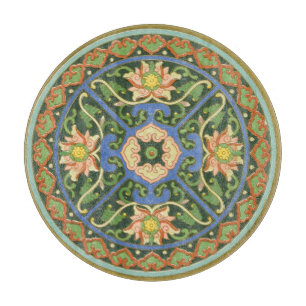 Planche À Découper Motif antique cloisonné chinois : Vert Jade
