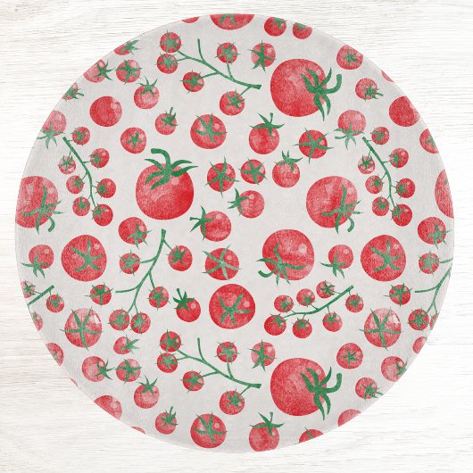 Planche À Découper Motif aquarelle de tomates