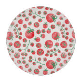Planche À Découper Motif aquarelle de tomates (Devant)