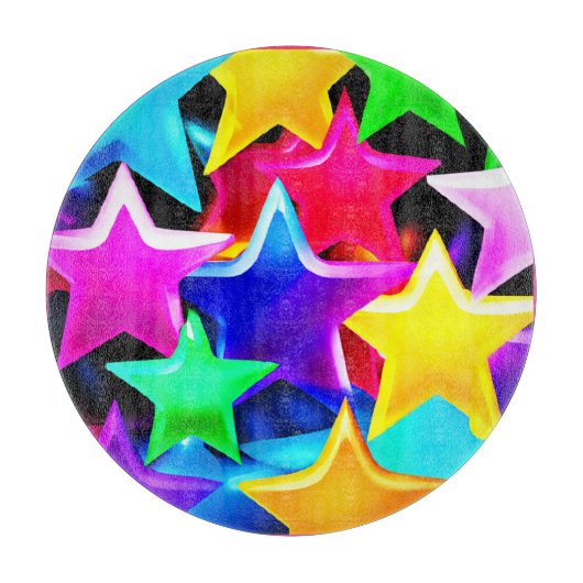 Planche À Découper motif arc-en-ciel étoilé 3D (Devant)