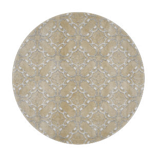 Planche À Découper Motif argenté gris et beige métallique filaccord