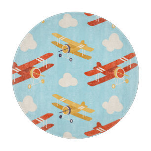 Planche À Découper Motif Arrière - plan des nuages des plans vintages