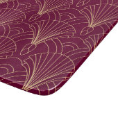 Planche À Découper Motif Art Déco avec éventails géométriques dorés (Coin)