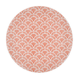 Planche À Découper Motif Art Déco avec motifs à échelle.