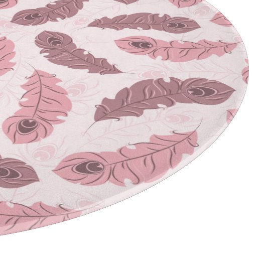 Planche À Découper motif aux plumes de paons (Coin)