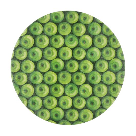 Planche À Découper Motif aux pommes vertes (Devant)