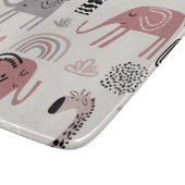 Planche À Découper motif avec de mignons éléphants et girafes géant (Coin)
