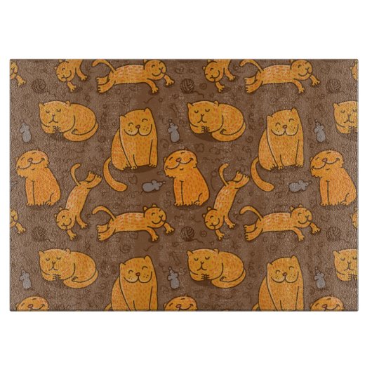 Planche À Découper Motif avec des chats (Devant)