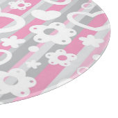 Planche À Découper Motif avec des coeurs et des fleurs (Coin)