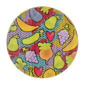 Planche À Découper Motif avec des fruits et légumes (Devant)