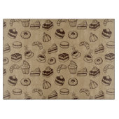 Planche À Découper Motif avec des gâteaux, des desserts et la (Devant)