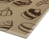 Planche À Découper Motif avec des gâteaux, des desserts et la (Coin)