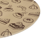 Planche À Découper Motif avec des gâteaux, des desserts et la (Coin)