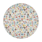 Planche À Découper Motif avec des icônes de cuisine (Devant)