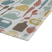 Planche À Découper Motif avec des icônes de cuisine (Coin)