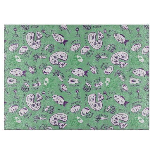 Planche À Découper Motif avec la nourriture (Devant)