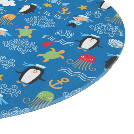 Planche À Découper motif avec le thème de mer (Coin)