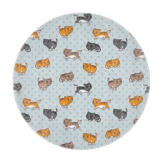 Planche À Découper motif avec les chats drôles (Devant)