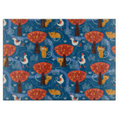 Planche À Découper motif avec les chats et les oiseaux mignons (Devant)