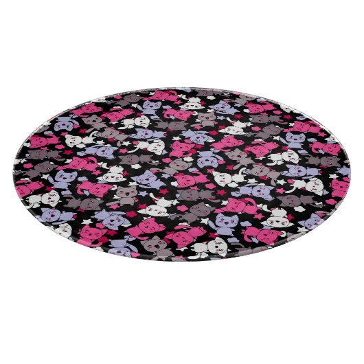 Planche À Découper motif avec les chats mignons 3 de griffonnage de (Coin)