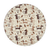 Planche À Découper motif avec les chiens mignons (Devant)