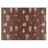 Planche À Découper Motif avec les éléments relatifs de café (Devant)