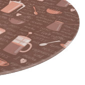 Planche À Découper Motif avec les éléments relatifs de café (Coin)