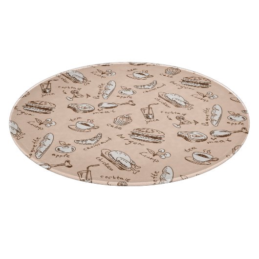 Planche À Découper Motif avec nourriture (Coin)