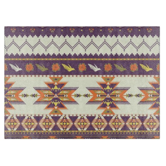 Planche À Découper Motif aztèque coloré (Devant)