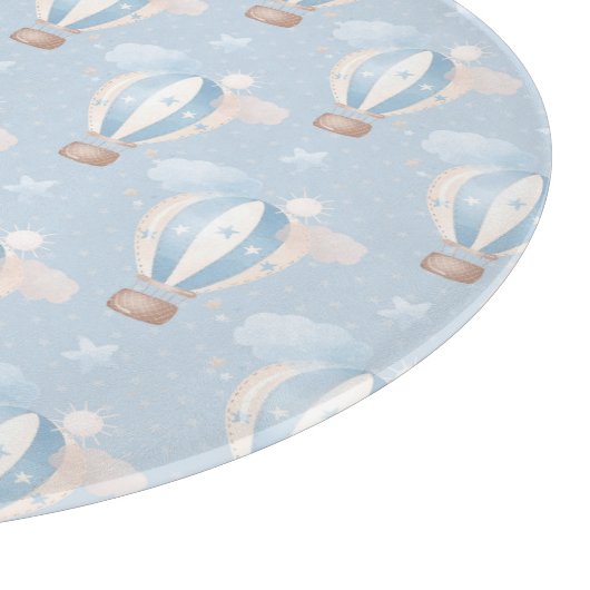 Planche À Découper Motif Ballons Bleus (Coin)