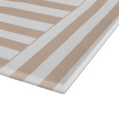 Planche À Découper motif beige blanc rayé (Coin)
