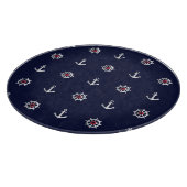 Planche À Découper Motif blanc et bleu rouge d'Ancre (Coin)