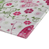 Planche À Découper Motif blanc floral (Coin)