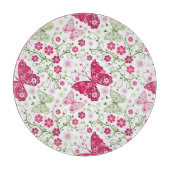 Planche À Découper Motif blanc floral (Devant)