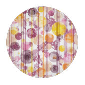 Planche À Découper Motif blanc rayé tacheté (Devant)