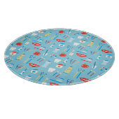 Planche À Découper Motif bleu dentaire (Coin)