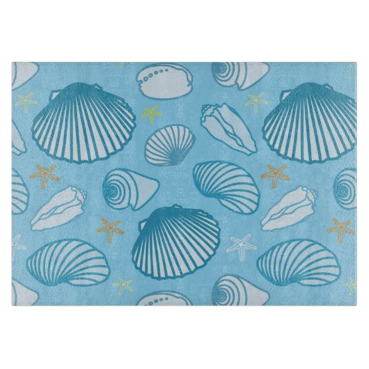 Planche À Découper Motif bleu océan (Devant)