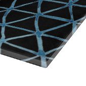 Planche À Découper Motif bleu Shibori sur fond noir (Coin)