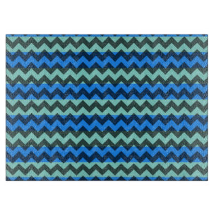 Planche À Découper Motif Blue Chevron