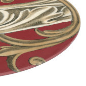 Planche À Découper Motif botanique élégant avec le feuillage bronzage (Coin)